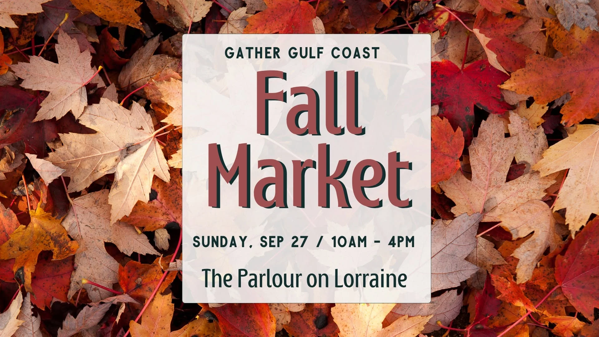 Fall Market flyer with date, time and live music lineup